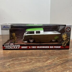 Guardians of the Galaxy 1963 Volkswagen Bus Pickup w Groot Jada Diecast 1:24 NEW